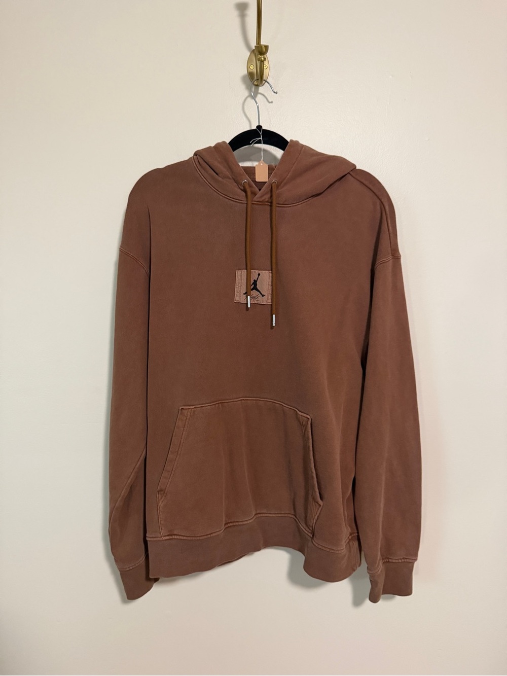 Nike Jordan Essentials SET Brown Men Statement Flight Fleece Hoodie/Sweats Sz L - Picture 6 of 10
